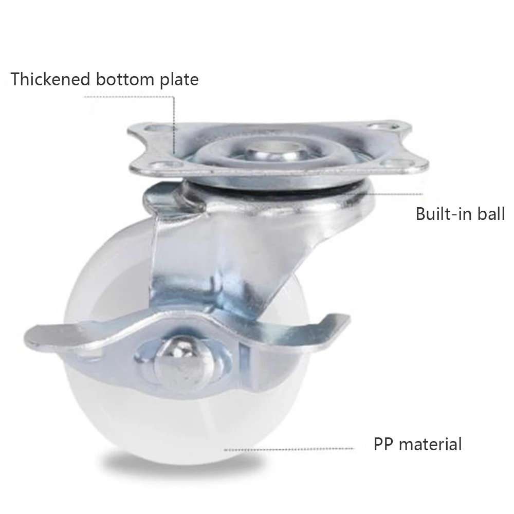 1/1.5 дюймов поворотный подшипник ролики шарнирного соединения верхней пластины стволовых рицинус колеса тележки с тормозом оцинкованный поворотные ролики