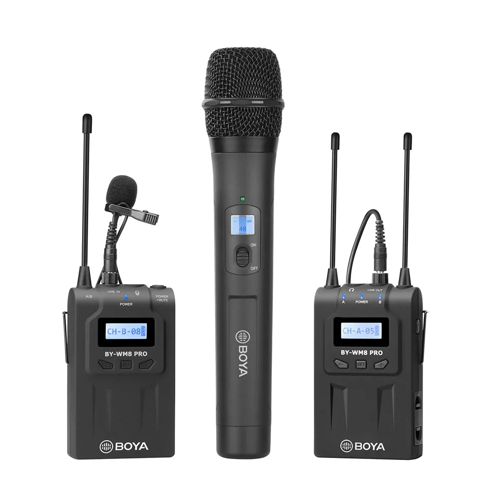 BOYA BY-WM8 Dual Channel UHF Wireless Microphone
