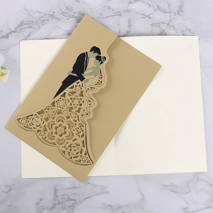 
Elegant / romantic wedding card classic beach wedding invitations 