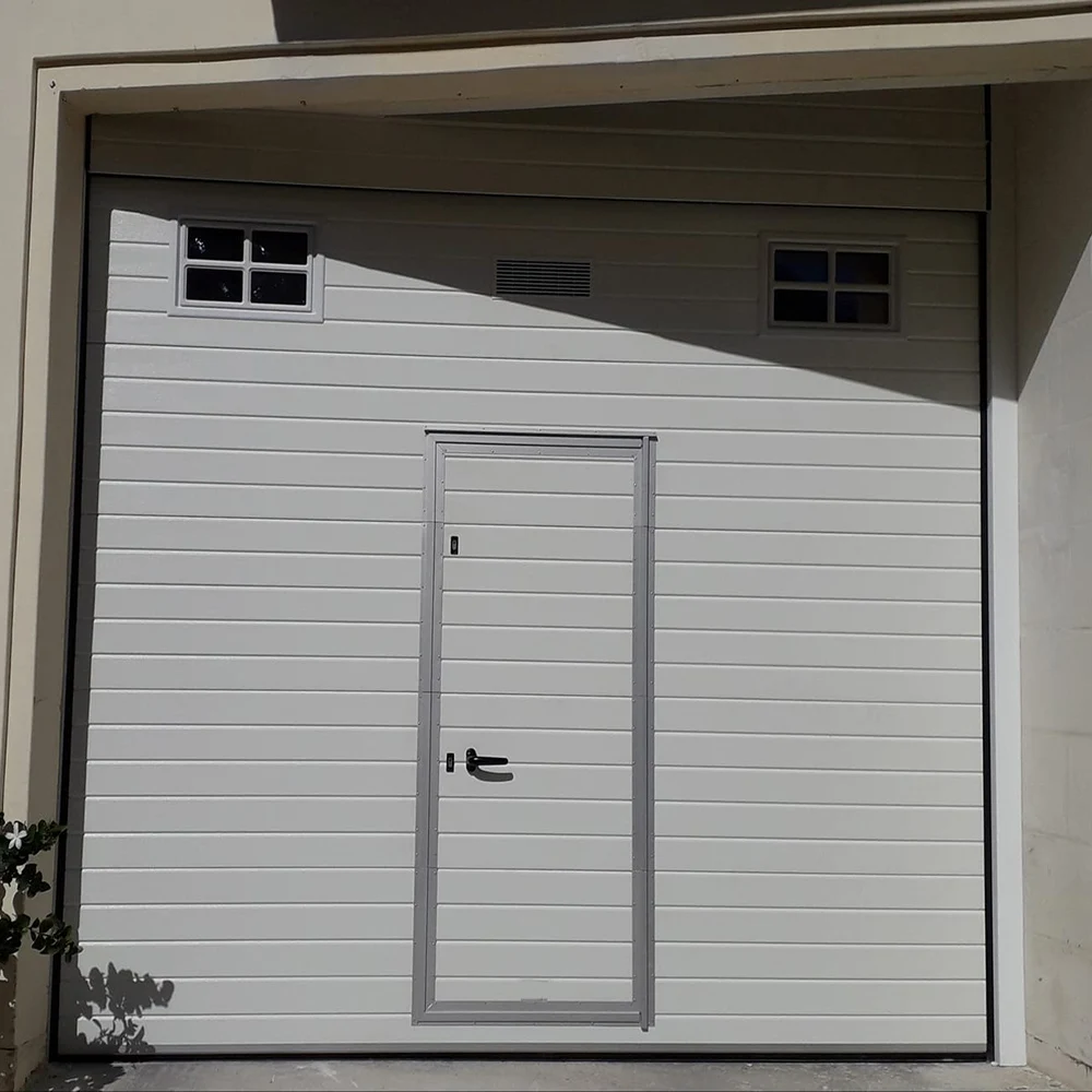 Used Sliding Sectional  Garage door with Pedestrian door customized