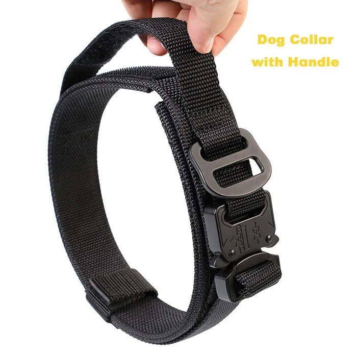Wholesale Thick Durable Martingale Custom Adjustable Nylon Training Dog Collar with Handle