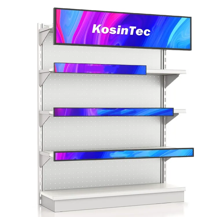 New Style Intelligent Led  Electronic Display Gondola Shelving Supermarket Shelf Shelves Led Advertising Label  Display