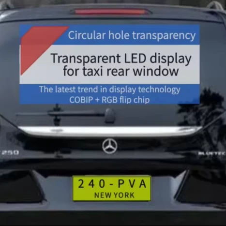 CNS-P3.125  Higher Brightness Car Rear Window Transparent LED Display 850*375mm & 850*250mm  with GPS / 4G / WIFI Antenna