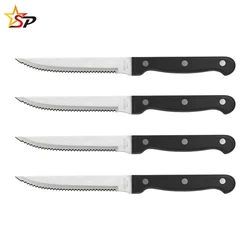Ultra-Sharp and Never Require Sharpening Serrated Steak Knife set of 4 With POM handle