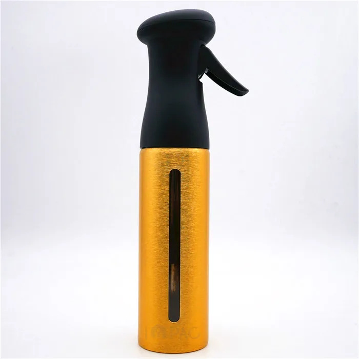 luxury fine mist hair cosmetic metal continous spray bottles wholesale 250ml