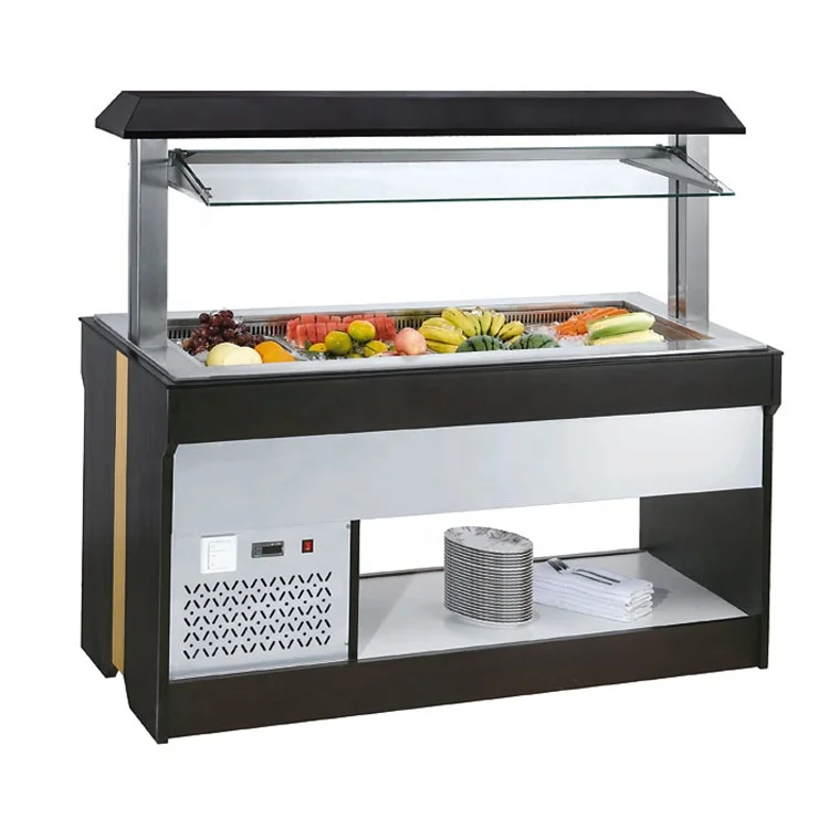 Counter top salad bar display cooler refrigerator restaurant equipment