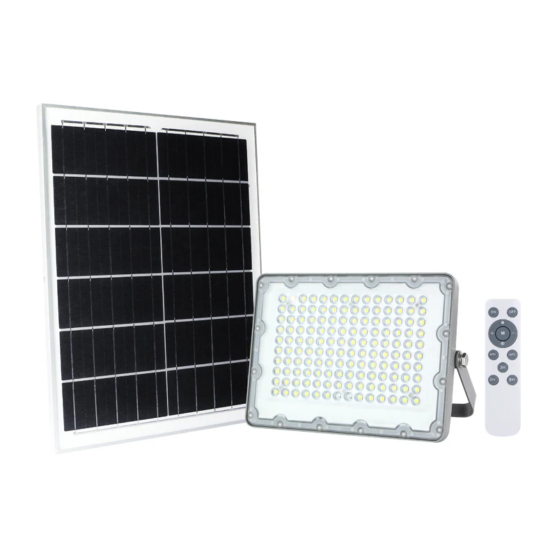 Grade A+ solar cell Designed diamond face reflection process Remote control IP65 50w-500w LED solar flood lights outdoor