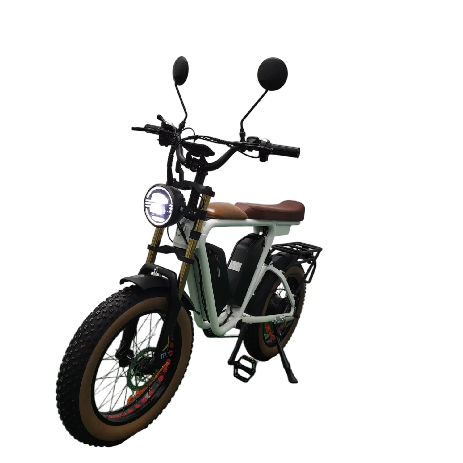 High-Performance Dual Battery 44Ah 52V Bafang 1000W Longseat Ebike Full Suspension Hydraulic Brake 20 inch Fatbike