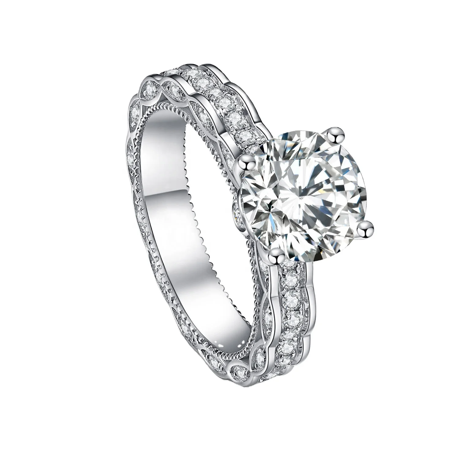 Top Quality Moissanite Diamond D Color FL GRA Cut Loose Moissanites 1 Carat WhiteJewelry full diamond women rings