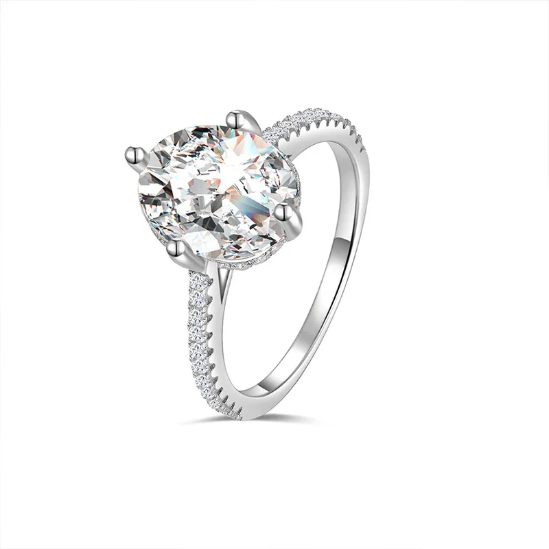 New Product Moissanite Ring Band Cut 925 Sterling Silver For Mens Women Solitaire Green Gra Engagement With Low Price