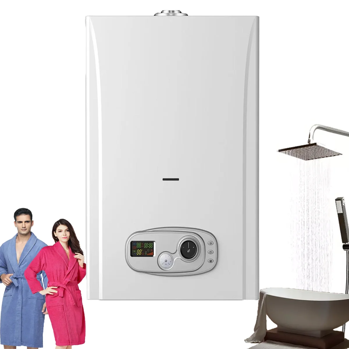 16L Instant Shower Water Heater Gas Bathroom Wall Heaters Induction Hot Water Heater 220v wall hung gas boiler