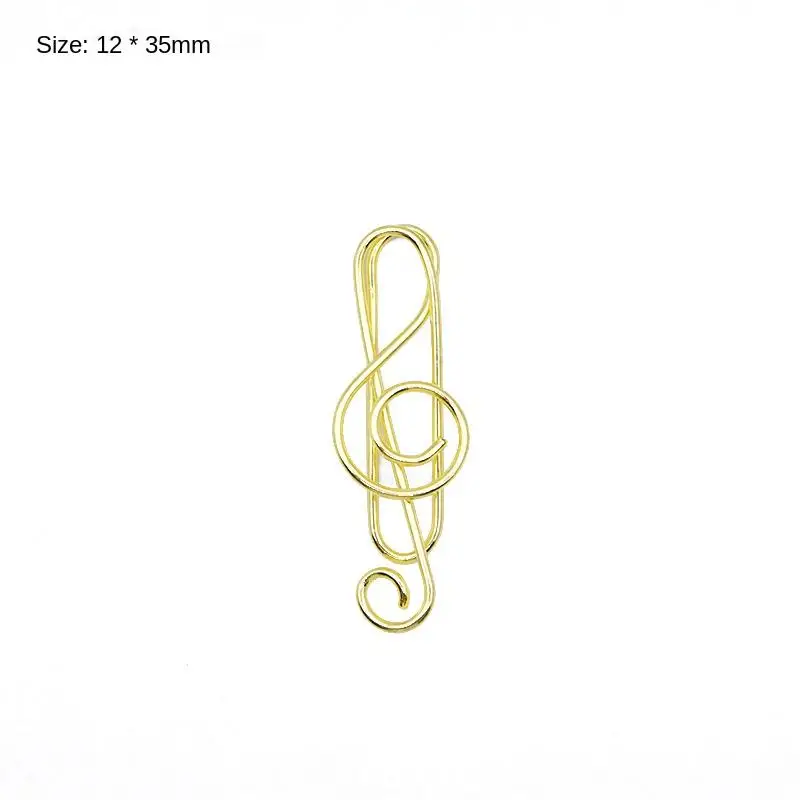 Low Price Note Folder Office Business Card Cute Mini Small Metal Musical Note Claw Bookmark Book Mark Clip