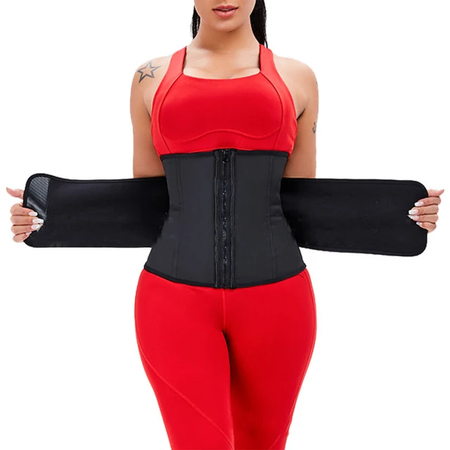 Customized high quality 9 Steel Boned 100% latex vest waist trainer women waist trainer slimming