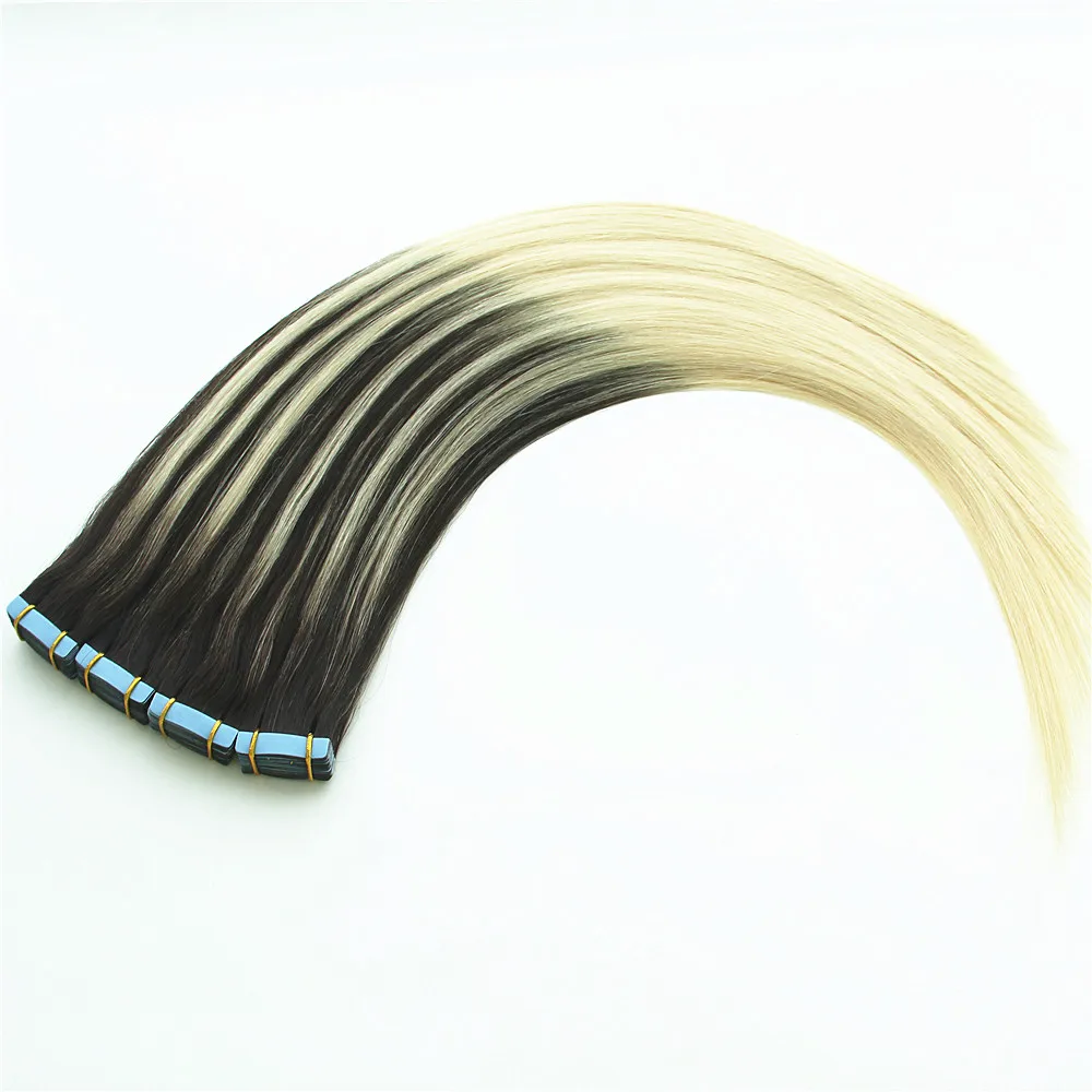 Russian Remy Double Sided Tape Hair Extensions, Wholesale Balayage Tape Hair Extensions