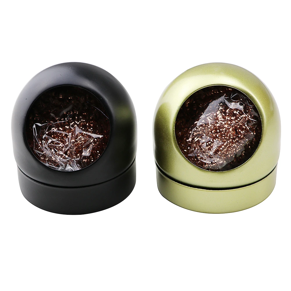 1PC Cleaning Ball Wire Welding Desoldering Soldering Solder Iron Tip Dross Cleaner Clean Steel Ball Mesh Filter Tin Remove Tools