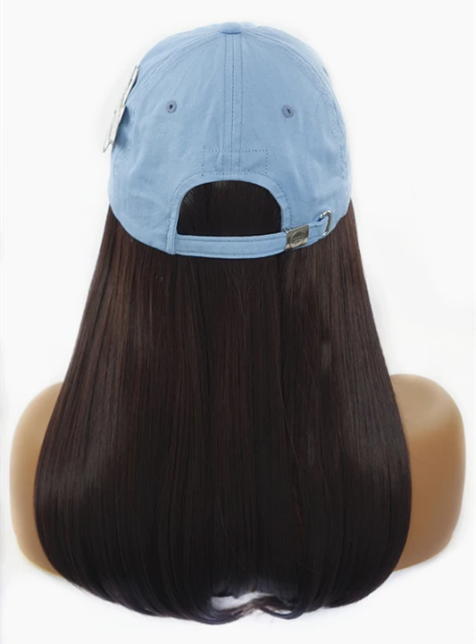 Fashionable hat wig short bob High heat Synthetic hair wigs with hats