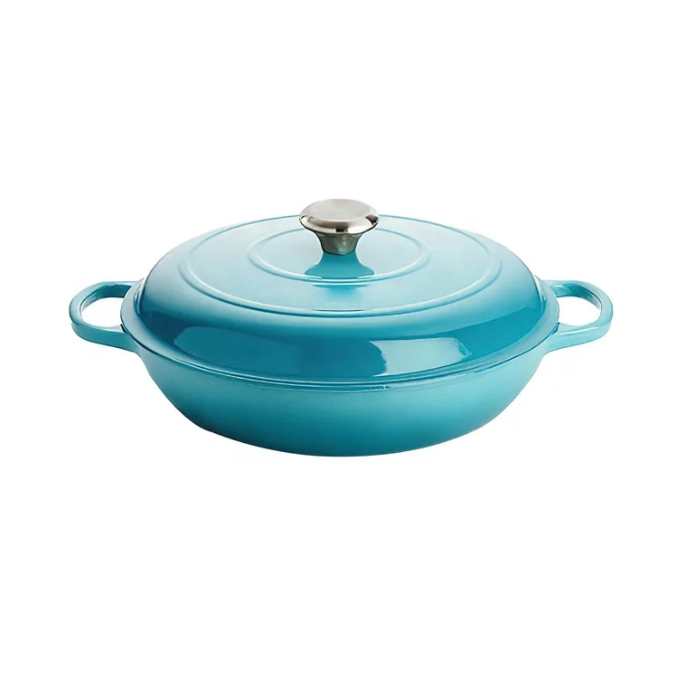 Foodie blue Color Pot Set Cookware Set Cooking Cast Iron Dutch Oven Enamel Cooking Pot Set