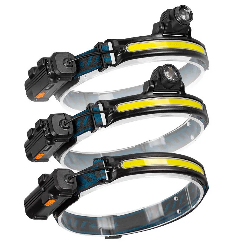Outdoor waterproof with magnet explorer led automobile mini rechargeable bright gear light rechargeable led headlamps