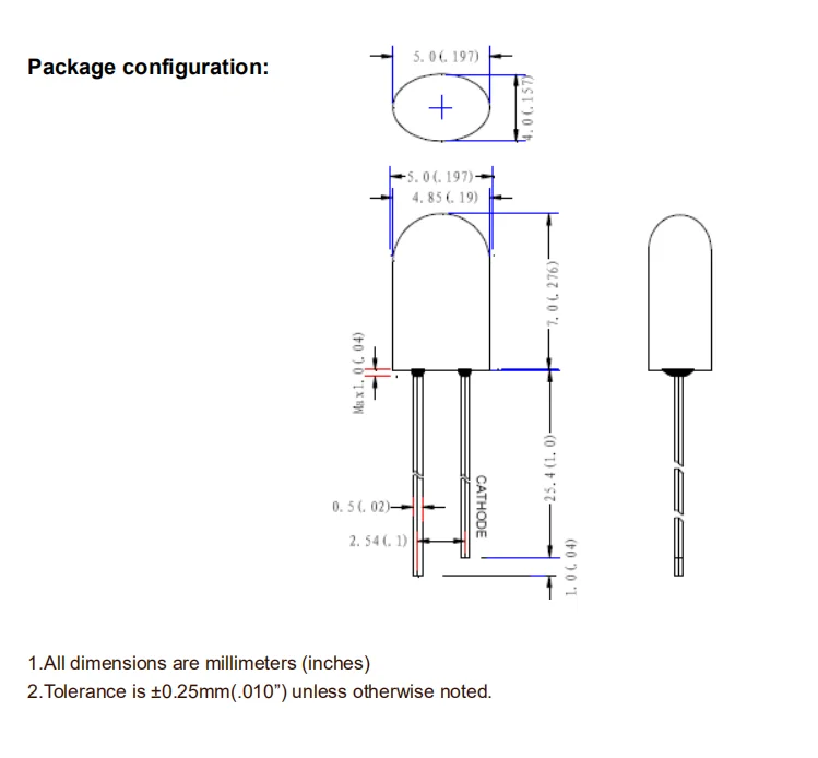 Juhong 5mm oval led diode diffused blue color 1.2V led 5mm free sample
