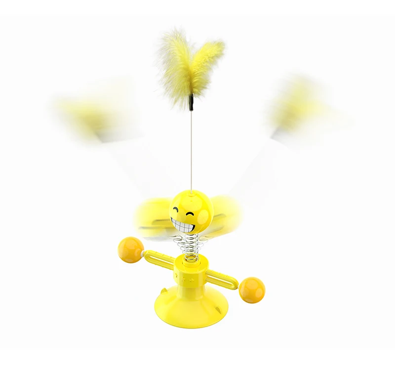 Funny Cat Teaser Stick Pet Interactive Set Toy with Feather Wire Chaser