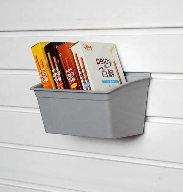 Система хранения гаража, настенные пластиковые ящики для хранения, прозрачный цвет