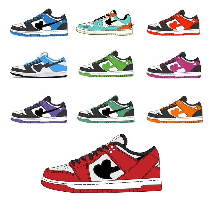 Custom Design Man Casual Shoe Sneaker Fashion Skateboarding Shoes Customizing Sneakers