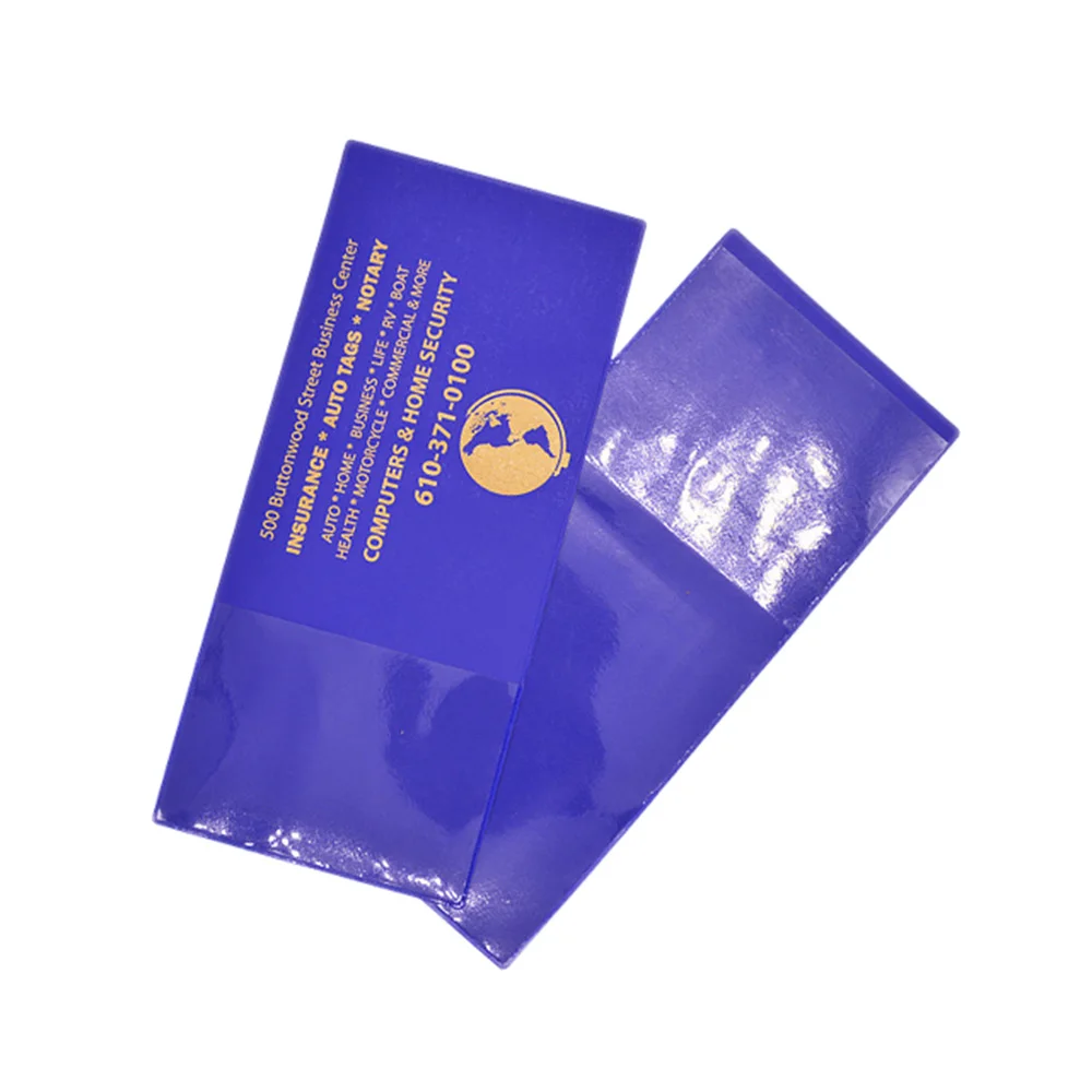 Cheap Custom Print Plastic PVC Insurance Pouch, Insurance Wallet Pocket