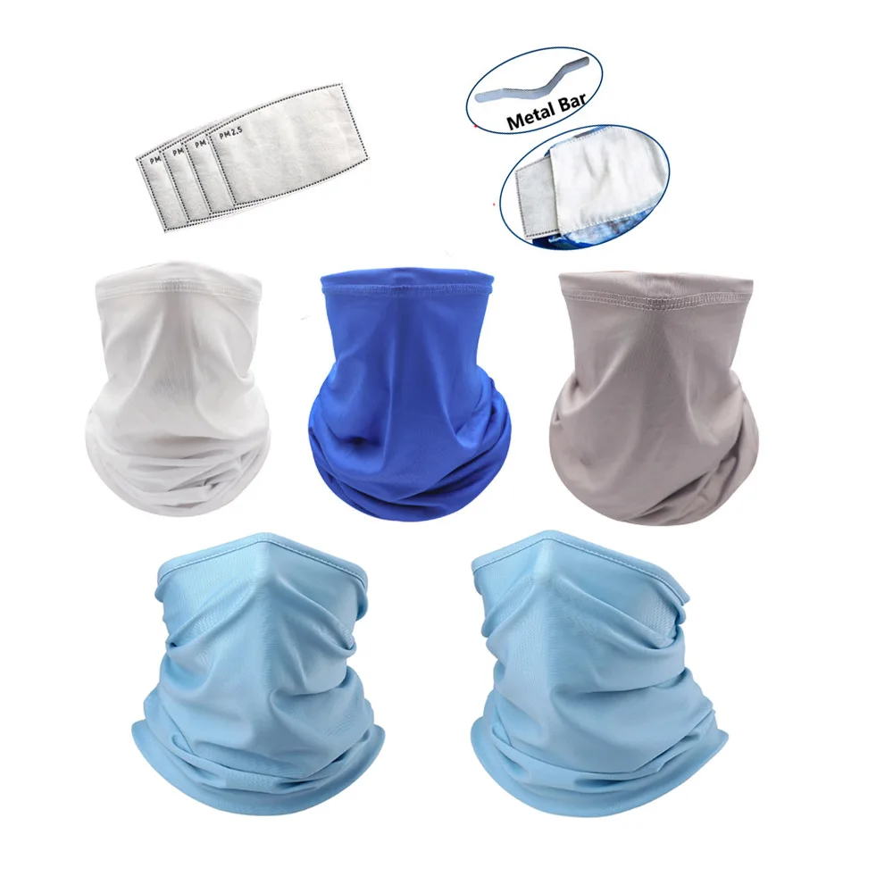 
100% polyester cooling white neck cover bandana sublimation blank neck gaiter for summer 