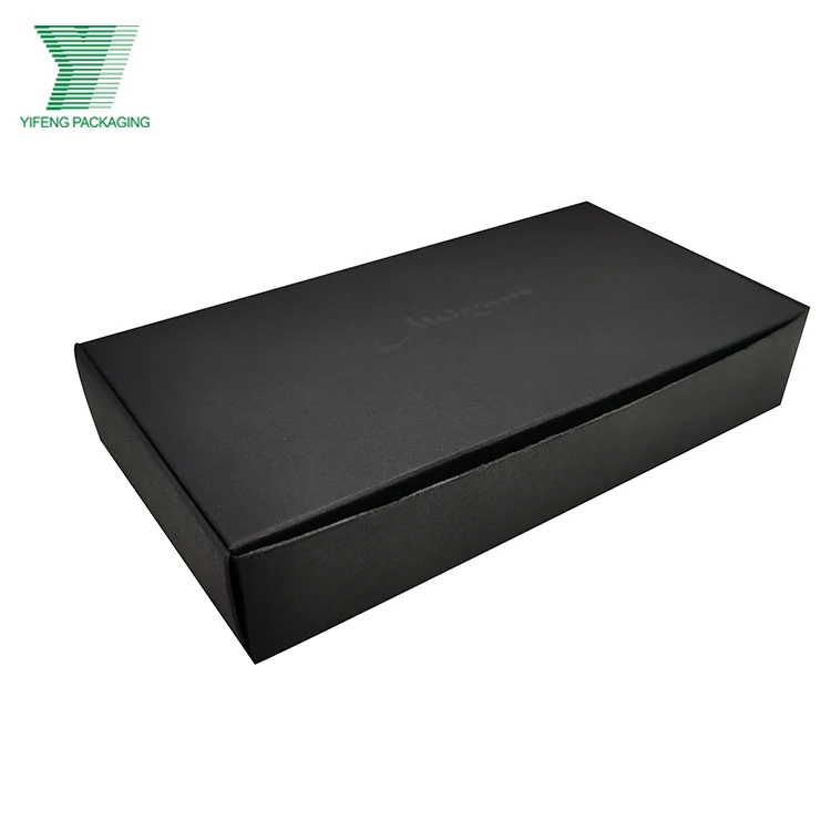 Cheap Chocolate Truffle Boxes Black Kraft Paper Food Products Package Shipping Folding Box with Black Hot-Stamping Logo