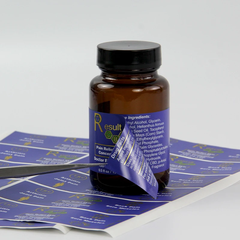 Custom printing logo Multilayer Label Self Adhesive and Waterproof Vinyl Multi-layer Label for small business and bottle packing