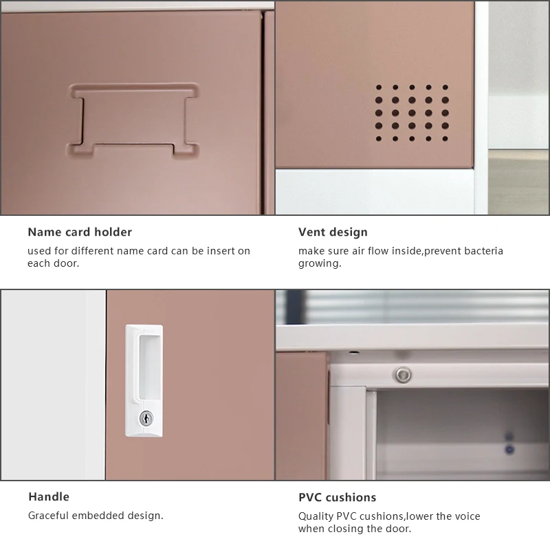 China Professional Custom OEM Gym Office 6-door Employee Clothing Shoe Cabinet Dressing Room Lockers