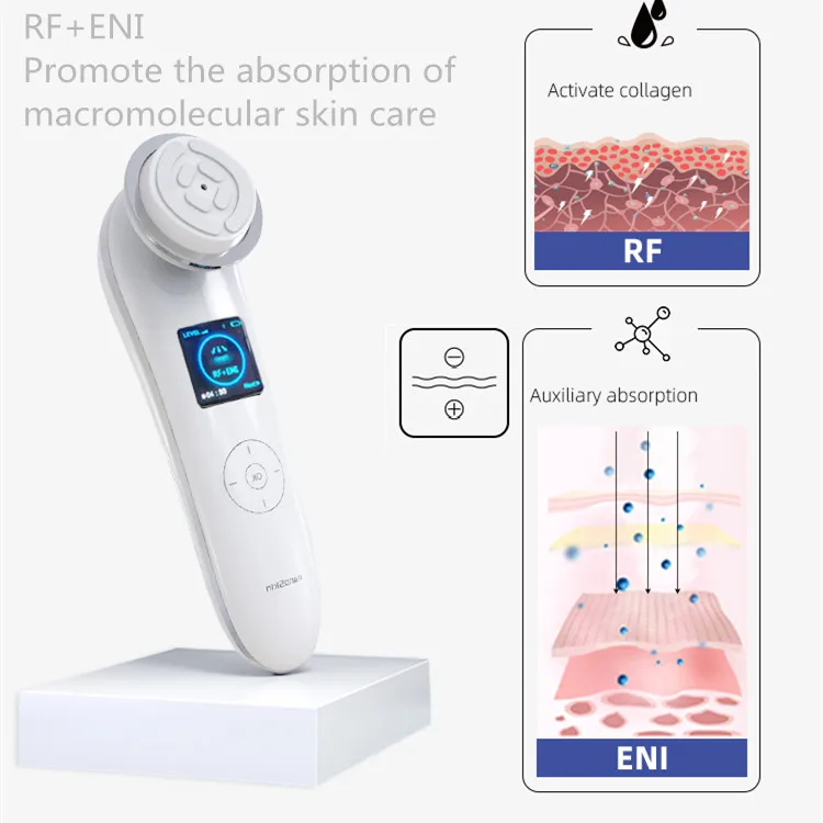 Portable multi-functional rf and ems ultrasonic vibration massage home use skin tightening beauty instrument