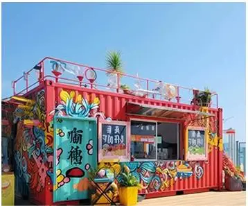 Wholesale two-story pop-up contain office cabin home tiny house concrete living low cost expandable prefabricated fast food shop