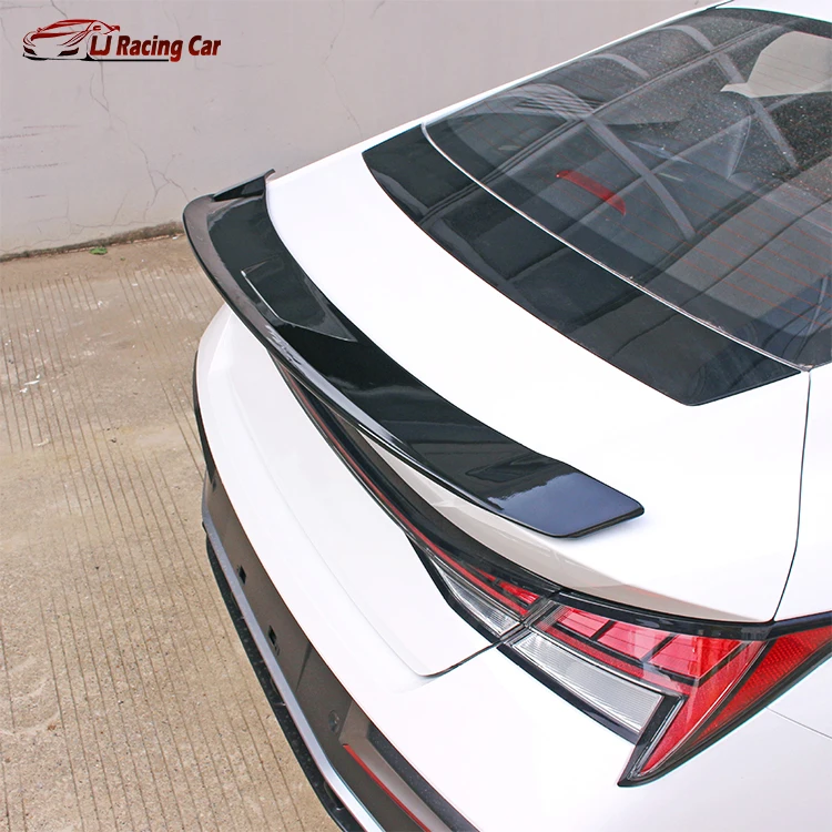 Car Accessories Carbon Fiber JDM Style ABS Rear Tail Trunk Boot Car Spoiler Wing Trim Cover For Hyundai Elantra 2023