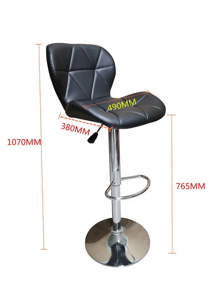 China Hot Sell Cheap Industrial Leather Bar Stool Furniture Pu Adjustable Swivel Kitchen Bar Stool Chairs For Sale