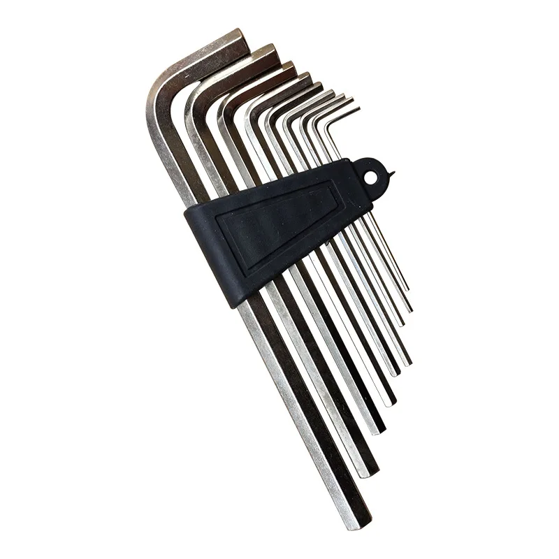 9pcs Promotion Crv Nickel Manufactured Custom Hexagonal Allen Hex Key Wrench Set with Packaging