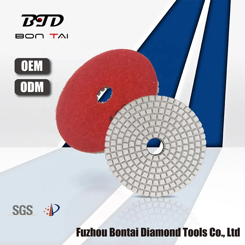 Efficient 4 Inch Polishing Pads for Wet Polishing System Stone Polishing Pad