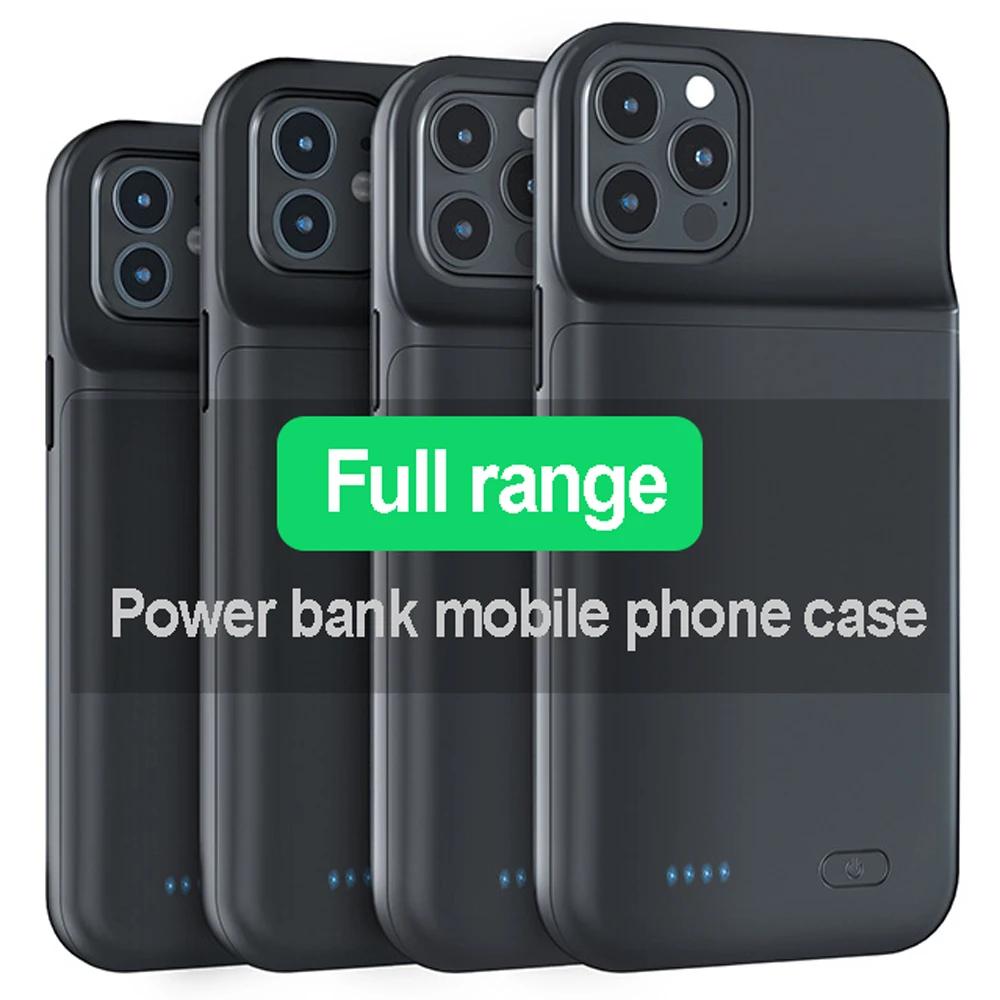 Hot Selling External Back Clip Battery ABS+TPU Phone Case Wireless Power Bank for Iphone 13/12/11PRO/MAX,/XR,/7/8 OEM power bank