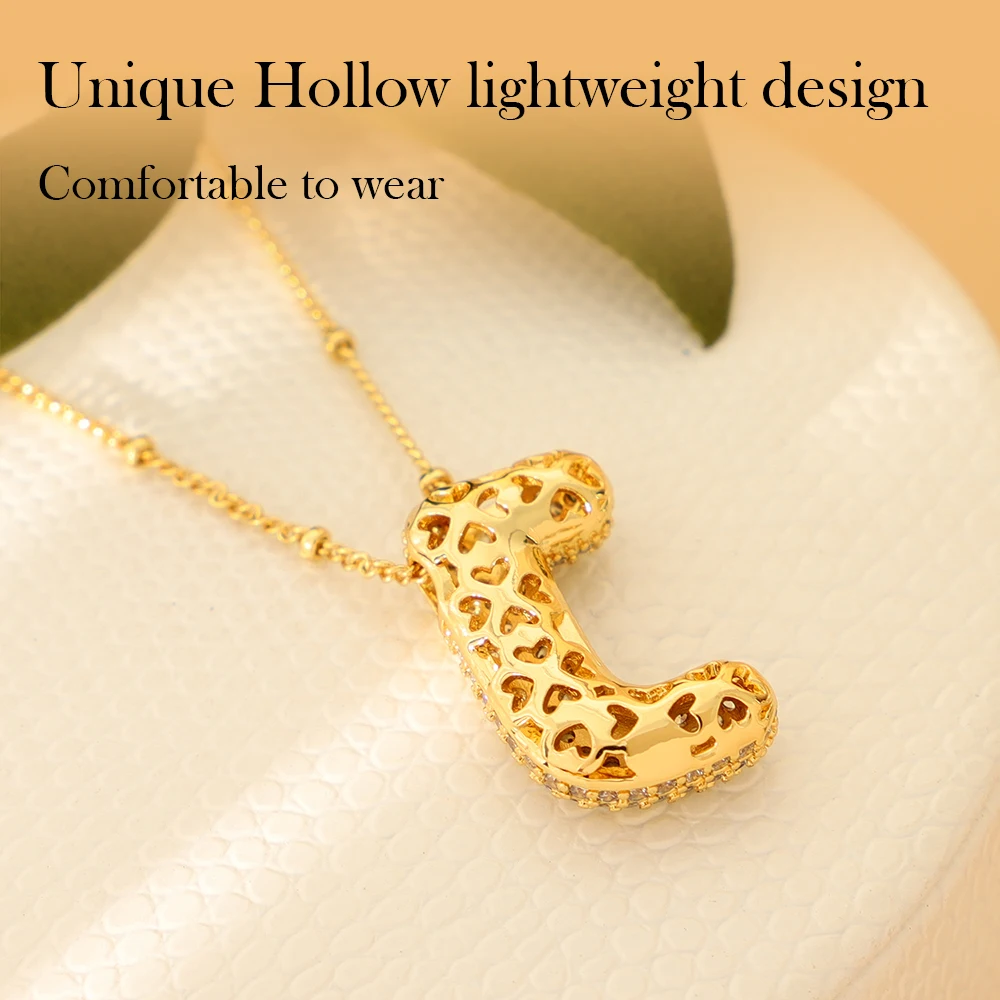 High Quality Fashion Jewelry A To Z Letter Pendant Necklace For Women Wholesale Luxury Trendy Gold Plated Jewelry Distributors