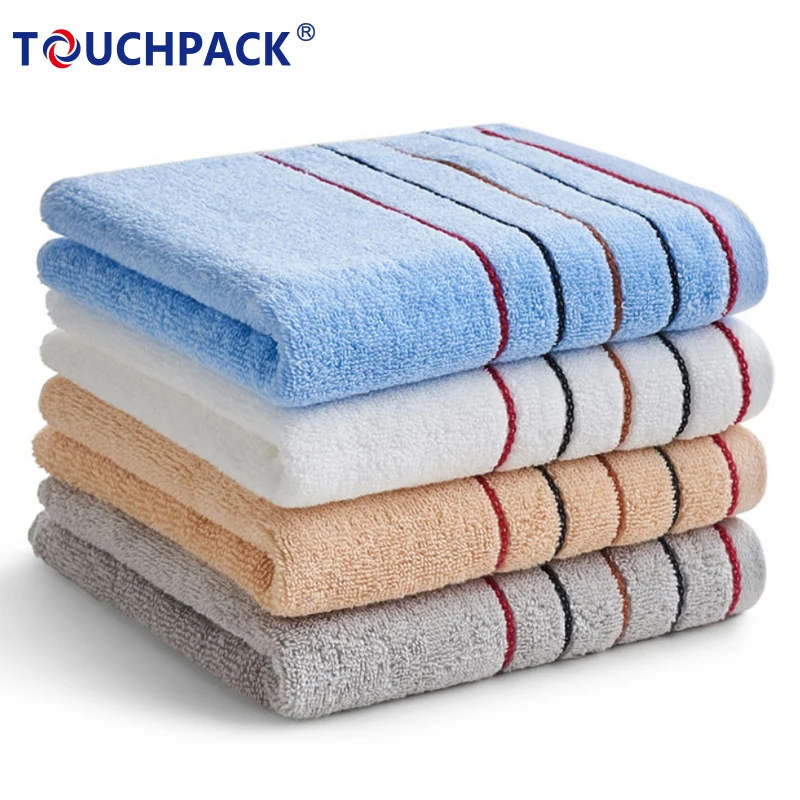 Custom Logo 100% Cotton Luxury Hotel Plain Weave Face Cloth Hand Bath Towel