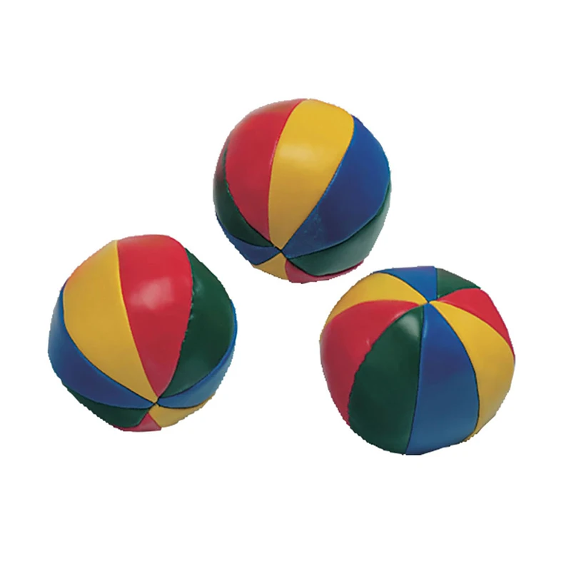 CHL Hot Selling Promotional 2 panels 4 panels 6 panels Customized Logo Printing Color Leather Juggling Balls Toy Set
