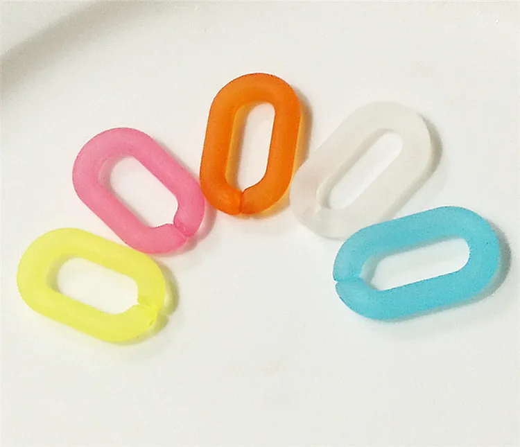 Acrylic Multiple Color Bag Accessory Big Chunky large  matte Plastic Chain for Lady