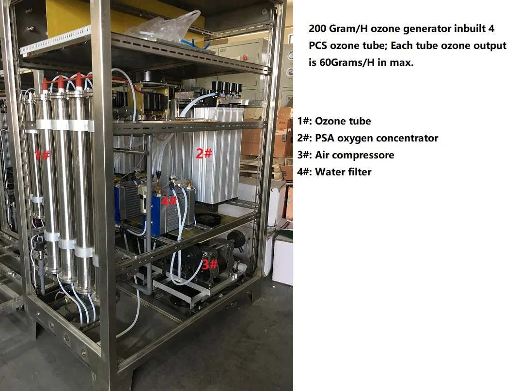 OZOTEK 100G Ozone Generator at Fish Farm OXY100 Inbuilt PSA Oxygen Concentrator