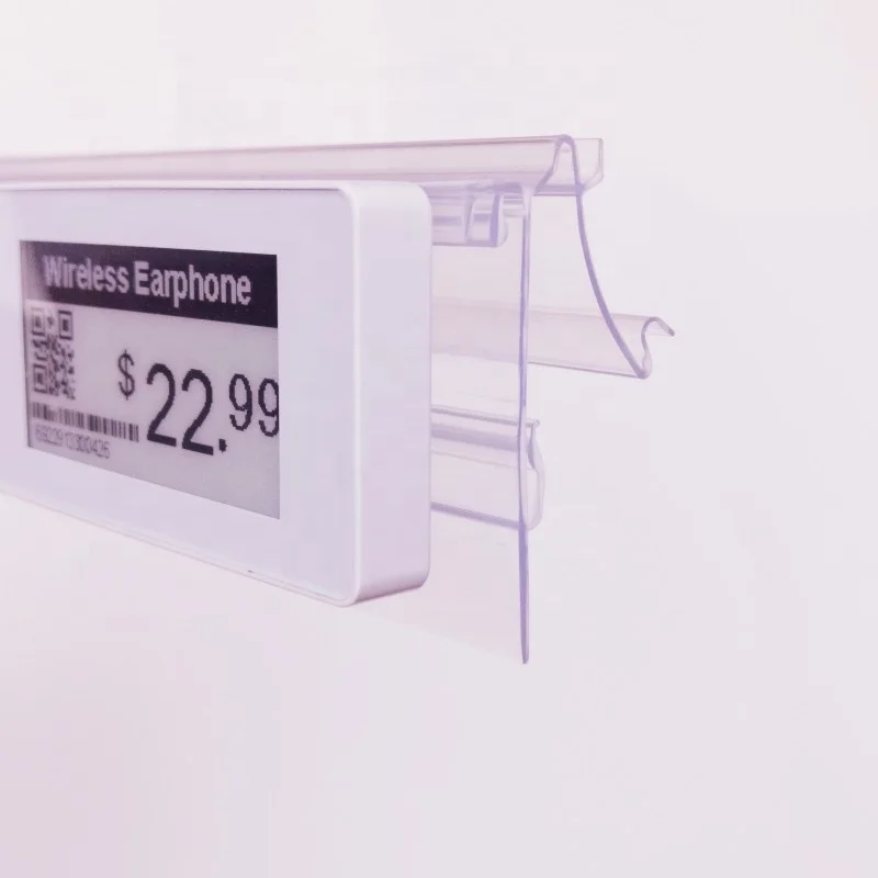 Meethope display C channel shelf plastic extrusion electronic pvc esl price tag holder