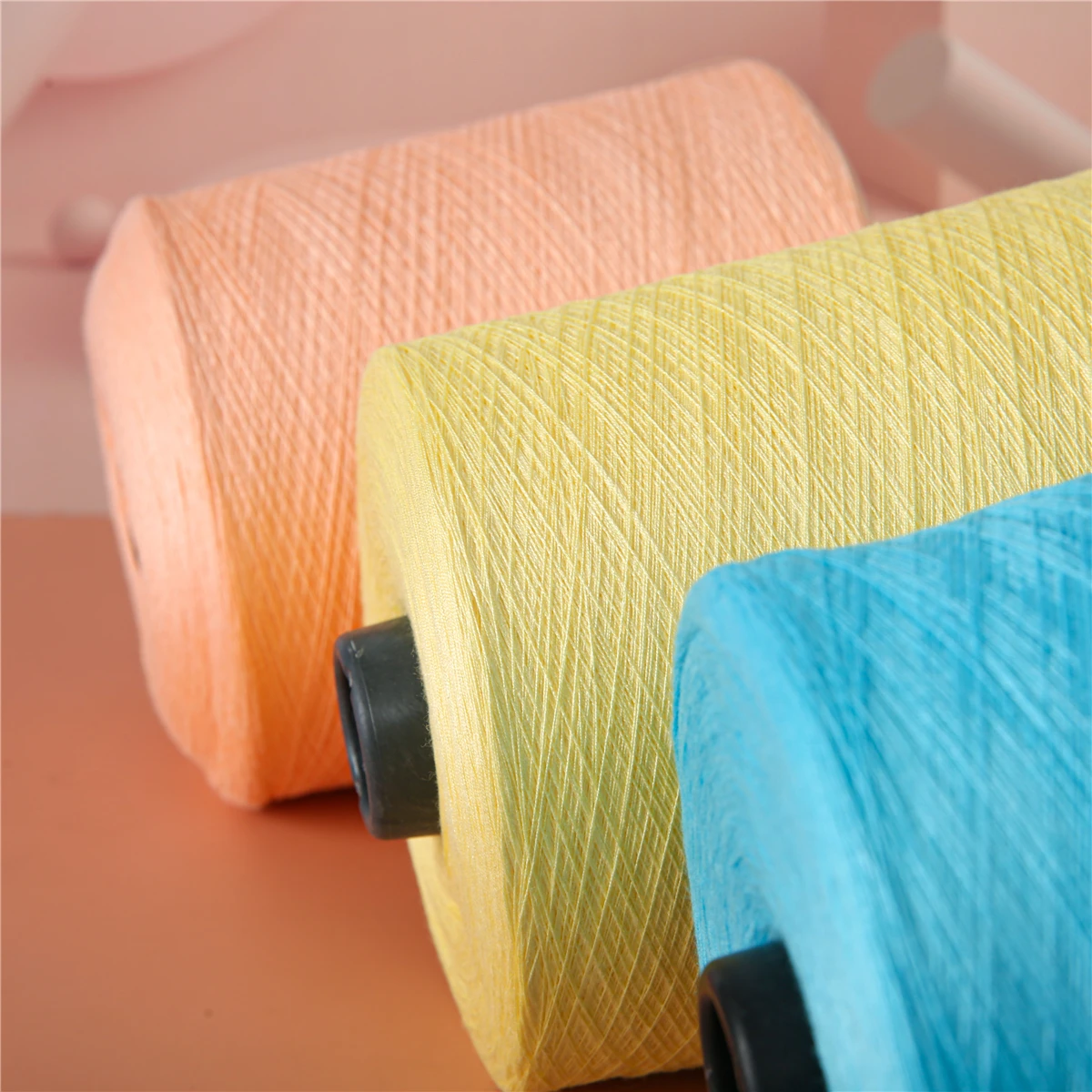 Wholesale 2/32s Core Spun Yarn Viscose Pbt Blended Dyed Yarn for Sweaters Knitting Yarn