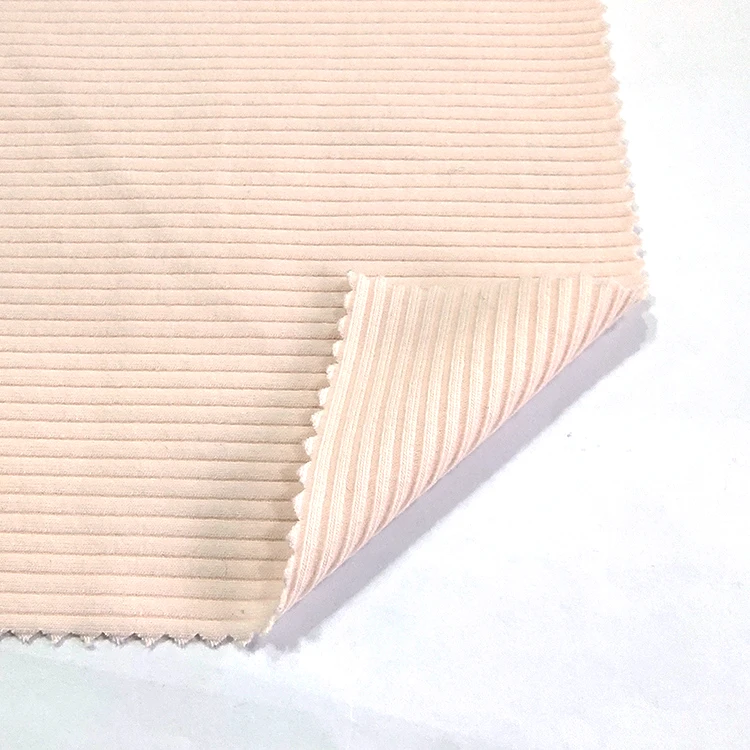 
Smooth 4*2 rib fabric 38% polyester 57% organic cotton 5% spandex fabric sports knit rib fabric for gym clothes for women 