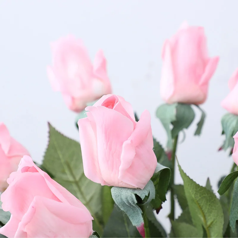 Flower artificial rose bouquet flores artificiales roses flowers artificial Decorative Fake latex real touch artificial rose