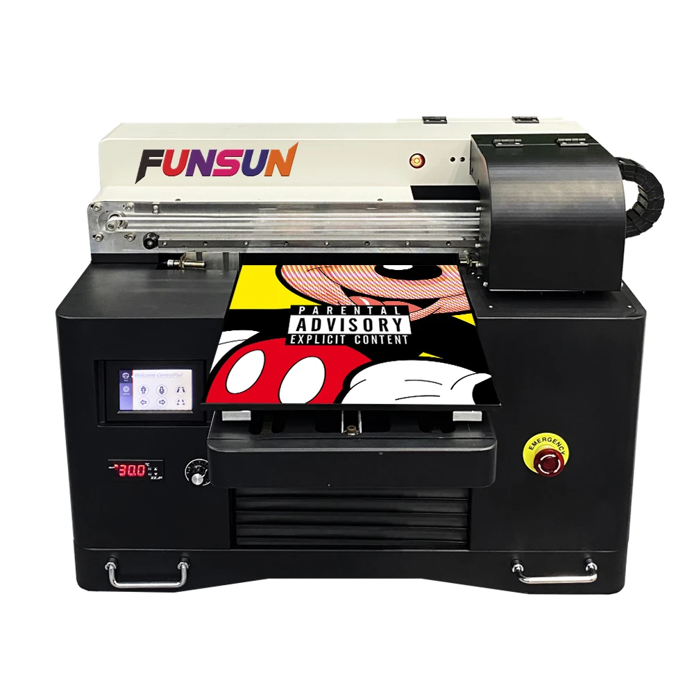 Funsun A3 Flatbed UV Printer Phone Case Printing Machine with Detailed Installation Video and Online After-sales