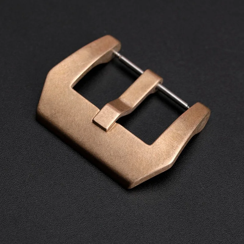WYGICOO 18 20 22 24mm CUSN8 Bronze Watch Buckle Suitable Leather Strap Buckle Accessories