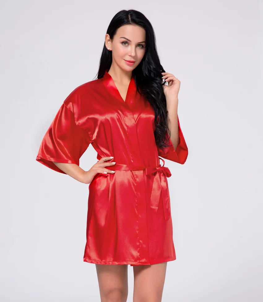 New Arrival Free Sample Robe Chemise 2021 White Satin  Luxury Bathing Robe With Logo